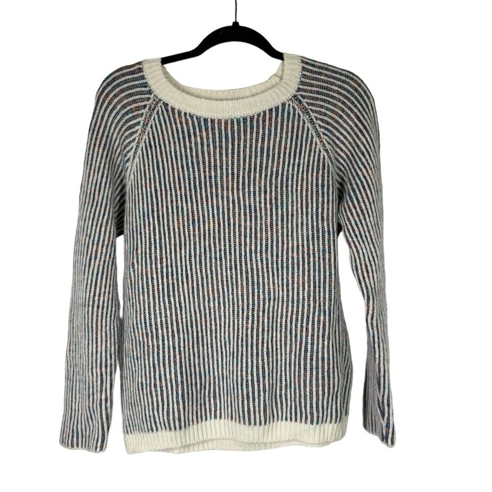 Cocogio Women’s‎ Sweater Made in Italy Large Rainbow Knit Pullover Wool Blend